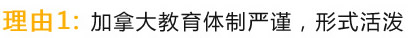 理由1：加拿大教育體制嚴(yán)謹(jǐn)，形式活潑