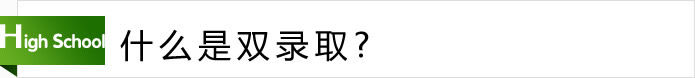 什么是雙錄取？