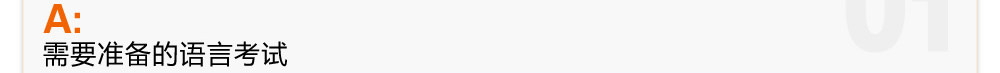 A:需要準(zhǔn)備的語言考試