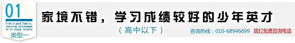 類型一,家境不錯，學習成績較好的少年英才（高中以下）